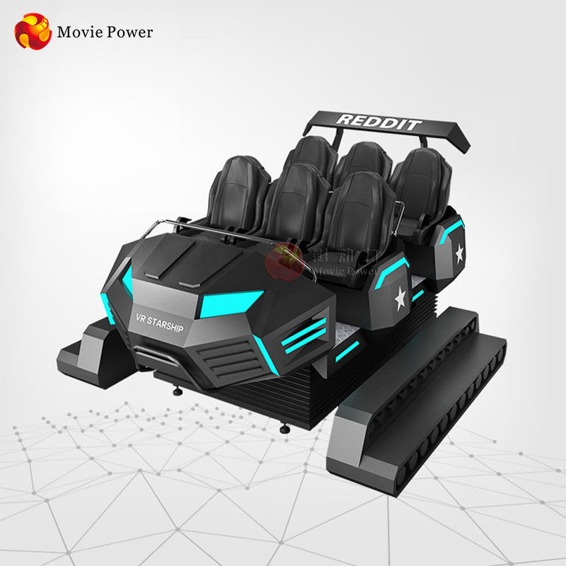 테마 파크 Immersive 9d Vr 게임 기계 6 Seater 롤러코스터 영화관 시뮬레이터