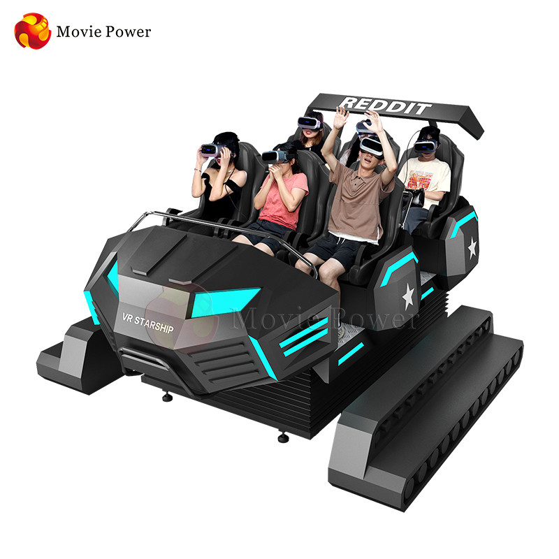 테마 파크 Immersive 9d Vr 게임 기계 6 Seater 롤러코스터 영화관 시뮬레이터