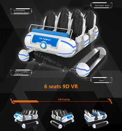 9.5KW 9D VR 영화관, 6 좌석 6 Dof 플랫폼 유원지 VR 게임 기계