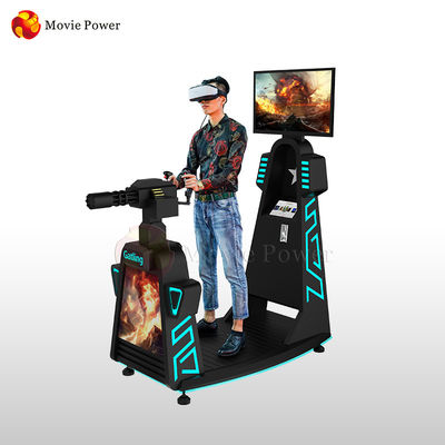까만 색깔 VR Gatling 시뮬레이터 가상 현실 총 총격사건 게임