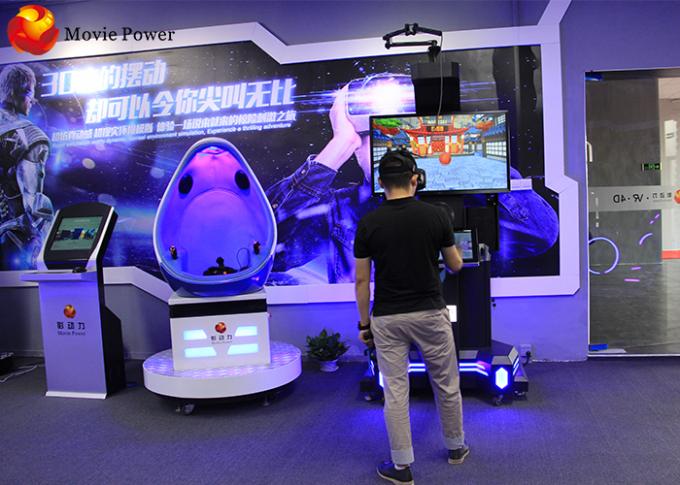 VR Gatling 총격사건 전투 기계를 위로 서 있는 VR 보행자 공간 HTC Vive 9D 0