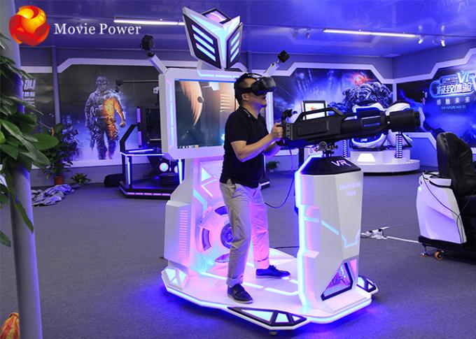 9D VR 총격사건 시뮬레이터를 위로 서 있는 상호 작용 Gatling 아케이드 게임 기계 Vive 호쾌한 총 0