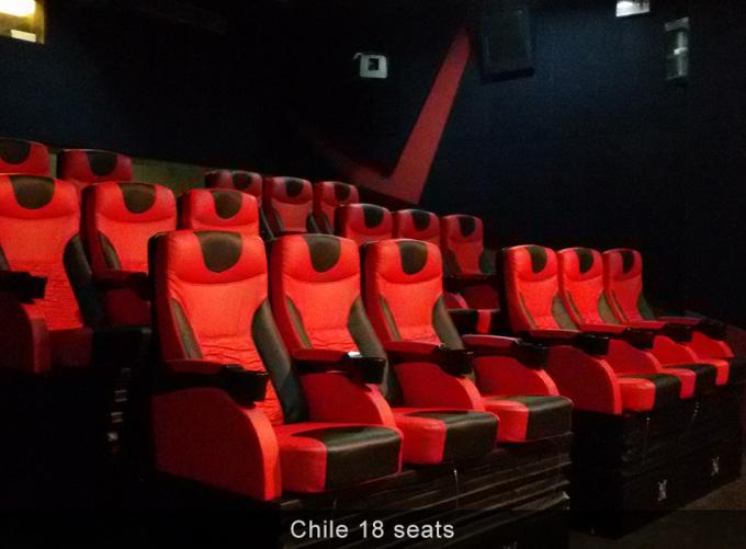 까맣고/백색/빨강 좌석 4D 영화관, 유원지를 위한 가상 현실 장비 0