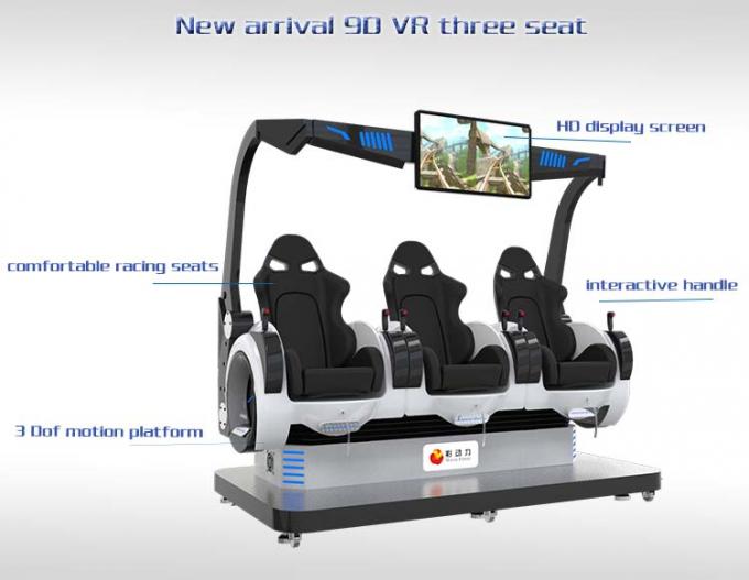 3개의 좌석 Vritual 현실 영화관 장비, 전기 통제 시스템 9d Vr 시뮬레이터 1