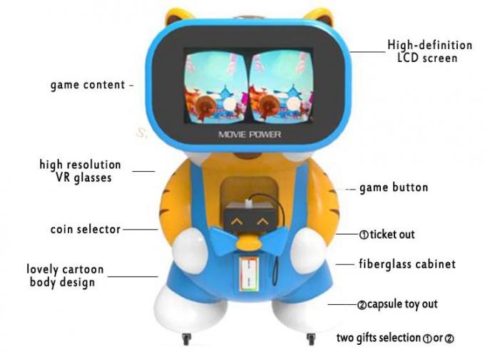 9D 가상 현실 아이들은 조종된 게임기 휴대 가능 VR 안경 VR 시뮬레이터를 주조합니다 2