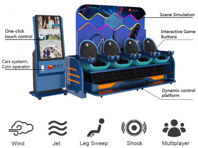신제품 실내 Immersive Vr 게임 4 Seaters 가상 현실 9d 영화관 시뮬레이터 1
