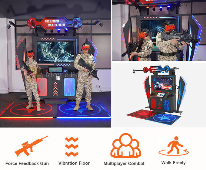 아케이드 게임 기계에게 선수들을 2명 갑자기 보내는 좀비 상호 작용하는 VR 1