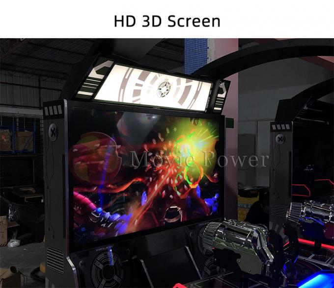 오락 동전에 의하여 운영하는 3D 스크린 아케이드 총 사격 게임 기계 1