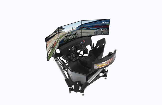 섬유 유리 9D 시뮬레이터,  동적 VR가 시뮬레이터를 운전하는 시뮬레이터 게임기 6 Dof 3 화면 자동차를 경주합니다 0