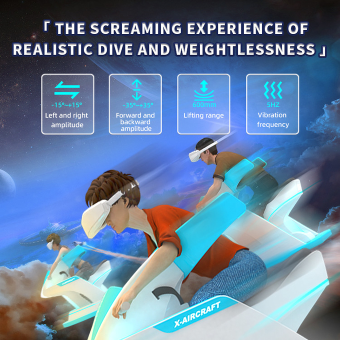 2석 VR 비행 시뮬레이터 풀 센스 9d 가상 현실 게임 영화관 3