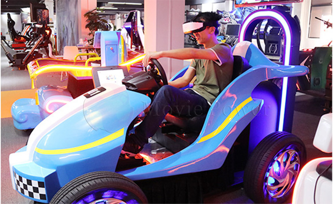 VR 테마 파크 라이드 9D 어린이 경주 게임 시뮬레이터 동전 조작 자동차 아케이드 기계 3