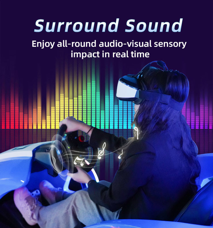 9D 어린이 자동차 경주 게임 VR 운전 시뮬레이터 오락 공원 5