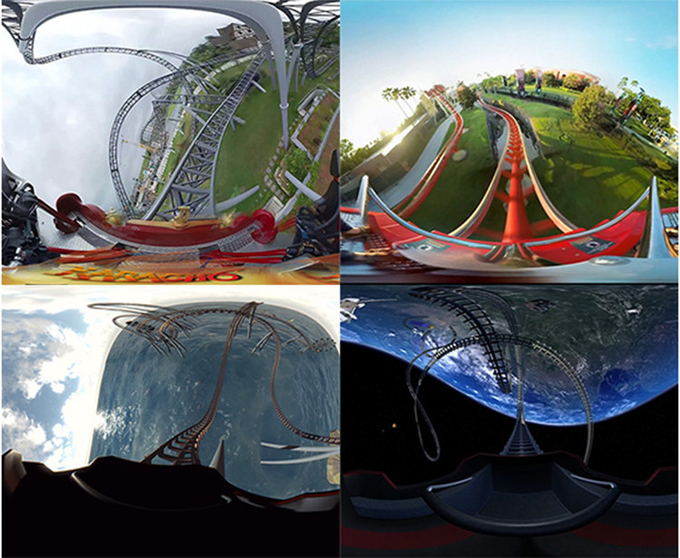 3D 9D VR 상영관 가상 현실 롤러 코스터 360 회전하는 Vr 의자 모의 비행 장치 게임기 2