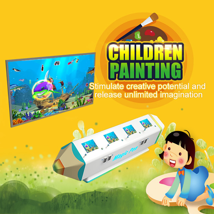 멀티 플레이어 어린이 게임 3d 인터랙티브 AR 프로젝터 실내 어린이 그림 게임 기계 0