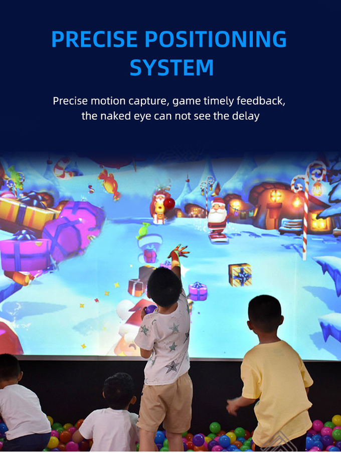 큰 바닥 벽 프로젝션 게임 어린이 실내 놀이공원 공원 3D 인터랙티브 볼 게임 어린이 2