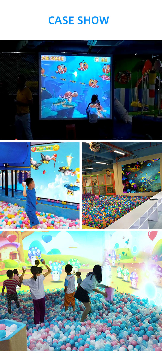 큰 바닥 벽 프로젝션 게임 어린이 실내 놀이공원 공원 3D 인터랙티브 볼 게임 어린이 7