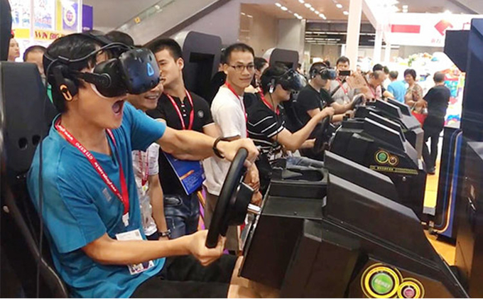 운전 시뮬레이터 9d Vr 게임 머신 자동차 레이싱 시뮬레이터 VR 가상 현실 테마 파크 장비 6