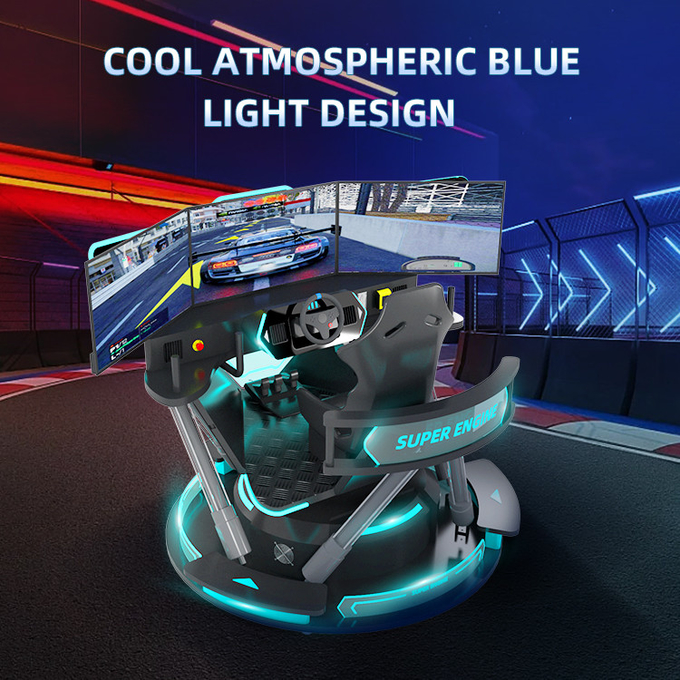 6dof 모션 수압 레이싱 시뮬레이터 레이싱 자동차 아케이드 게임 기계 자동차 운전 시뮬레이터 3 화면 8