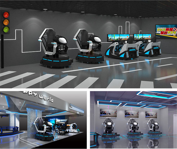 360 회전 VR 시뮬레이터 경주 자동차 오락용 승차 시뮬레이터 아케이드 자동차 운전 게임 기계 2