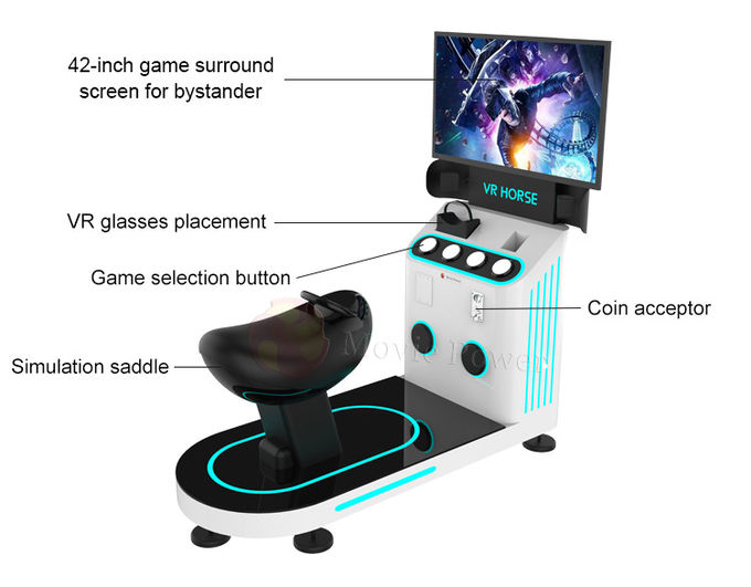 상호 작용하는 9D VR 말 승차는, 9D 영화관 VR HTC Vive 게임 기계 아이 경마를 탑니다 0