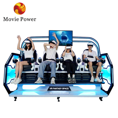 테마파크 롤러코스터 9d Vr 시뮬레이터 4 플레이어 아케이드 머신 9d Vr 의자 영화관