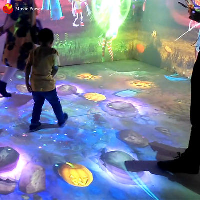 아이들은 3D 마술 상호 작용하는 바닥 투영 시스템 SGS를 게임합니다
