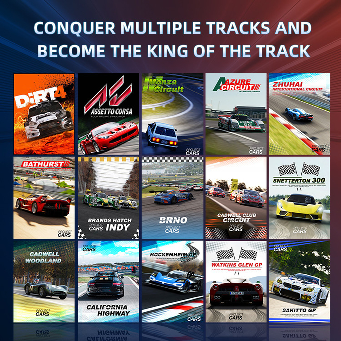 5.0KW F1 자동차 경주 시뮬레이터 운전 게임 기계 6 Dof 모션 플랫폼 3 화면 6