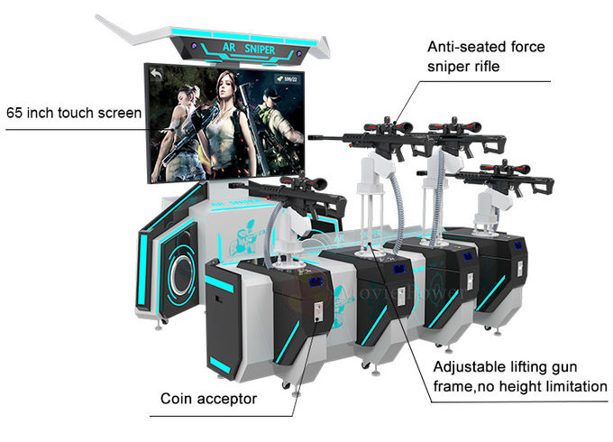 아케이드 게임 기계 장비를 촬영하는 상호 작용하는 가상 현실 게임 VR 1